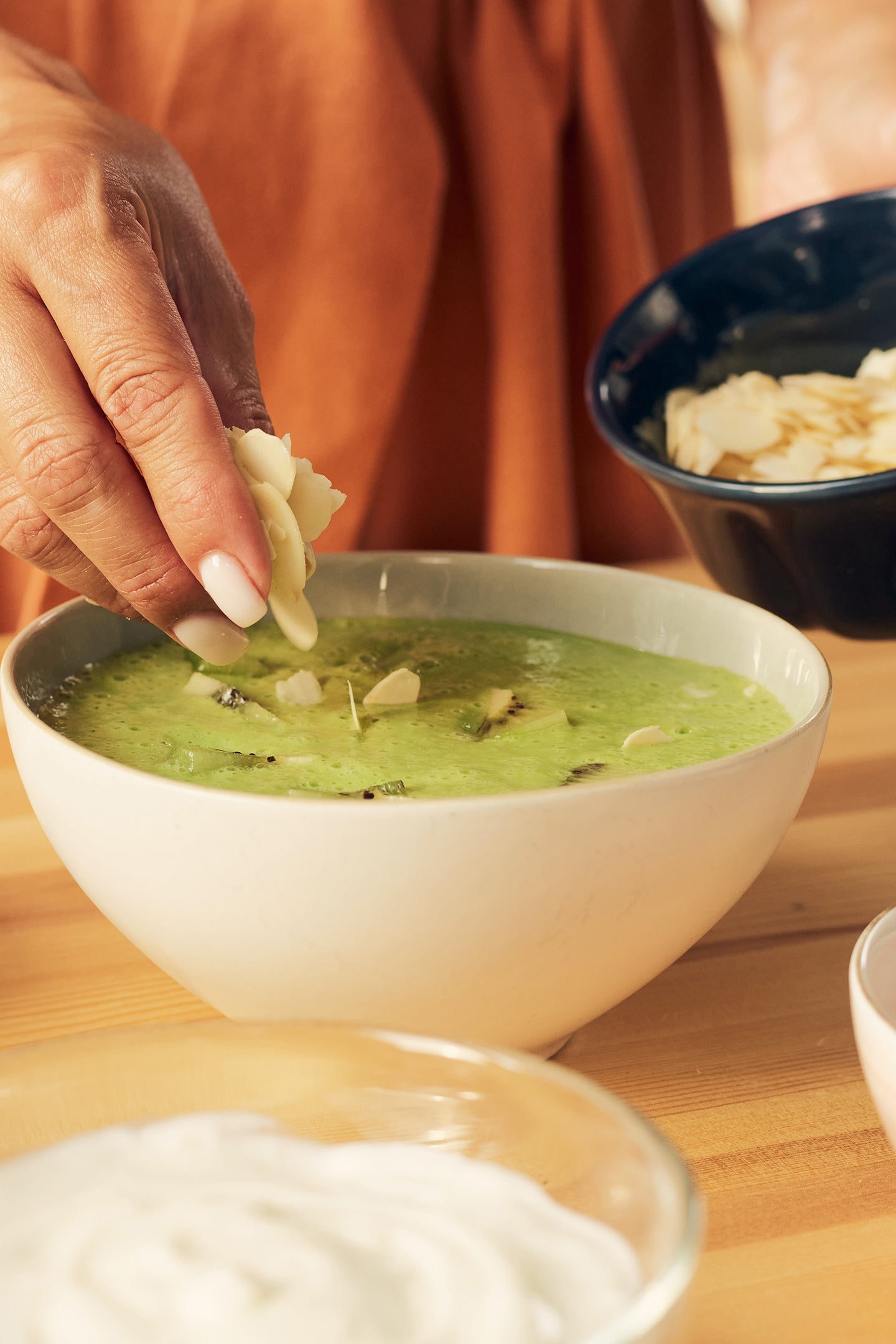 Suppe, opskrift, squash, mandler, udo's choice, udo's olie, omega 3-6-9, middagsmad, aftensmad