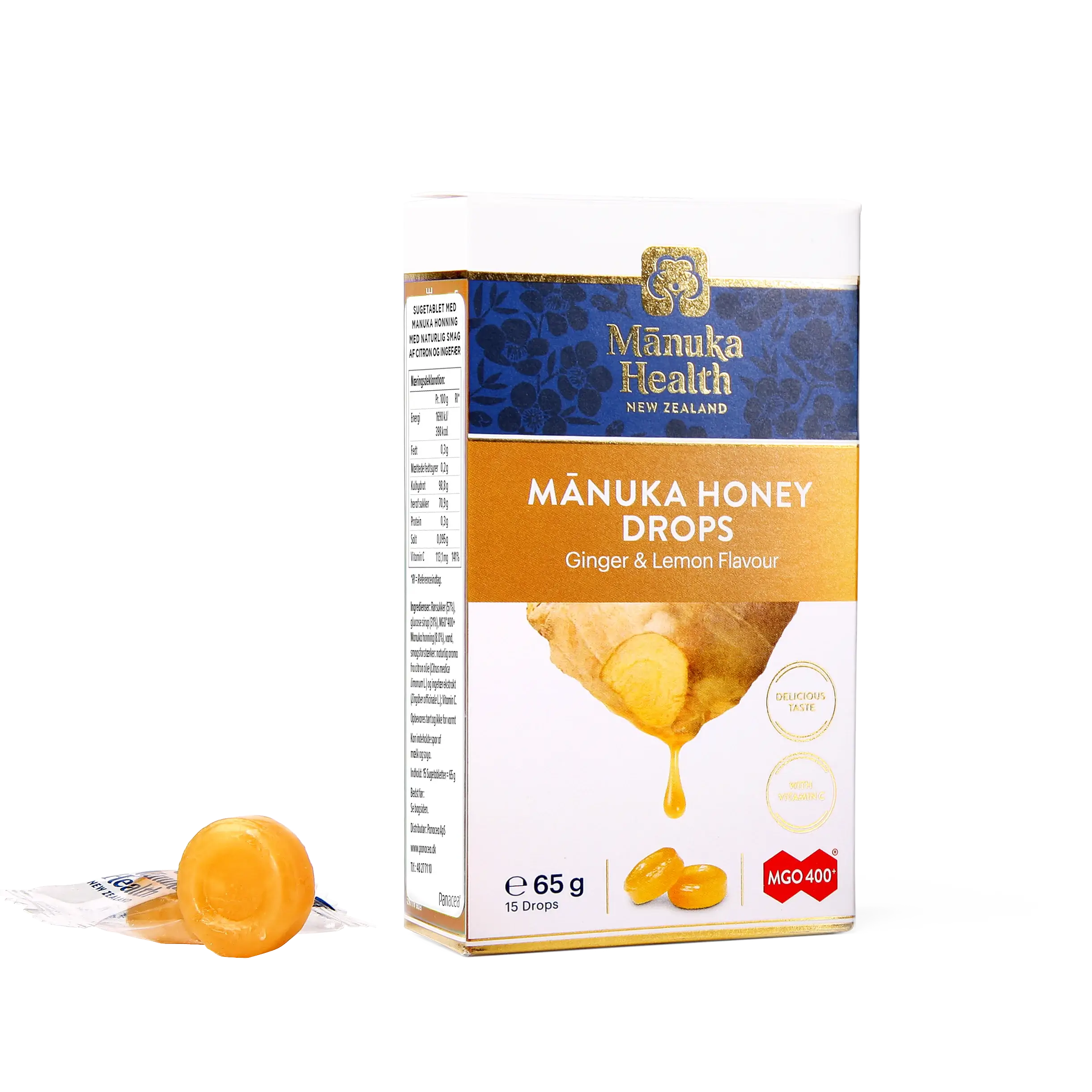 Manuka Honning Sugetabletter Citron & Ingefær